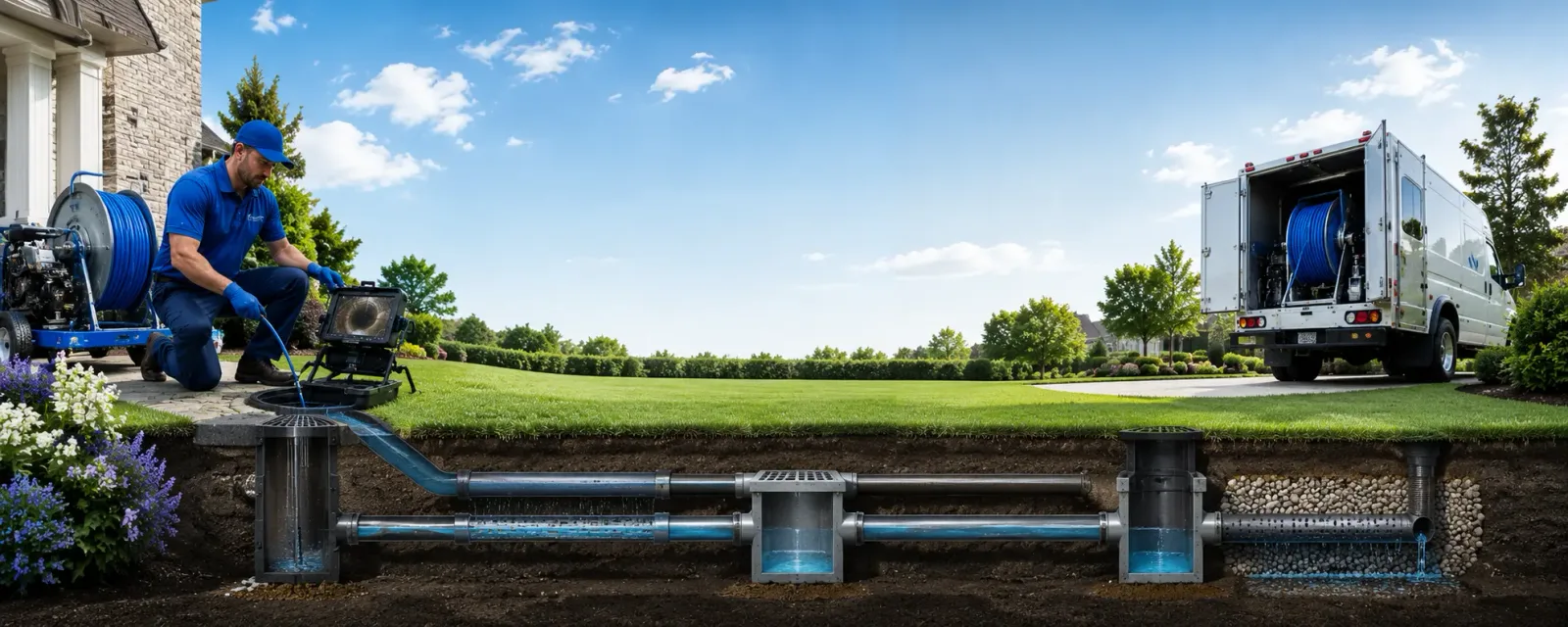 Outdoor drain cleaning information for Lindenhurst, IL